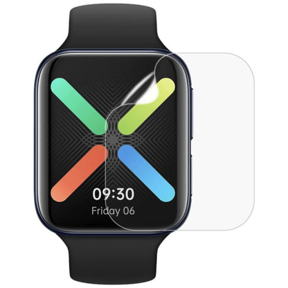 Hydrogel screen protector for Oppo Watch 2 46mm, pack of 6, showing smartwatch with protective film on screen.