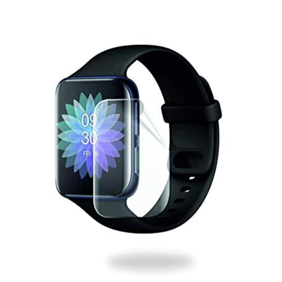 Hydrogel screen protector for Oppo Watch ECG Edition, pack of 6, designed to protect the watch screen from scratches and impacts.