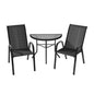 Outdoor Dining Set – 1 Semicircular Patio Table & 2 Chairs Habicare