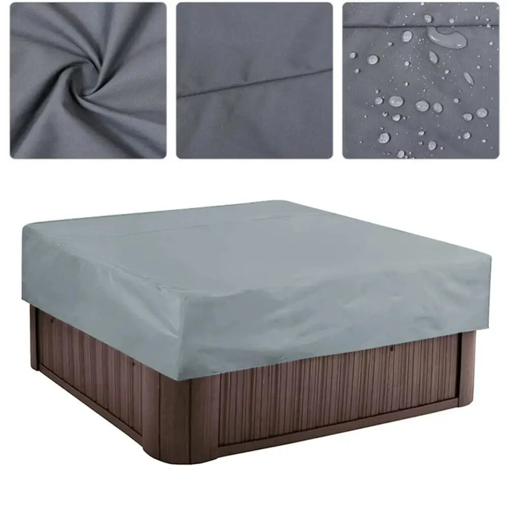 Outdoor Waterproof Hot Tub Cover – 220×220×30cm Square Spa Protector Habicare