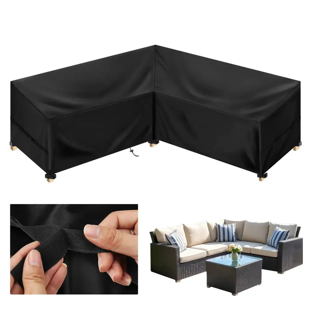 Outdoor Waterproof L-Shape Sofa Cover – Heavy-Duty Weather Protection (different sizes available) Habicare
