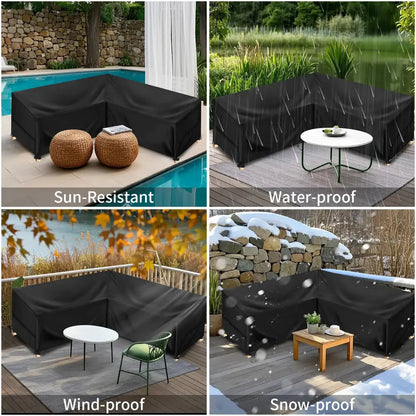 Outdoor Waterproof L-Shape Sofa Cover – Heavy-Duty Weather Protection (different sizes available) Habicare