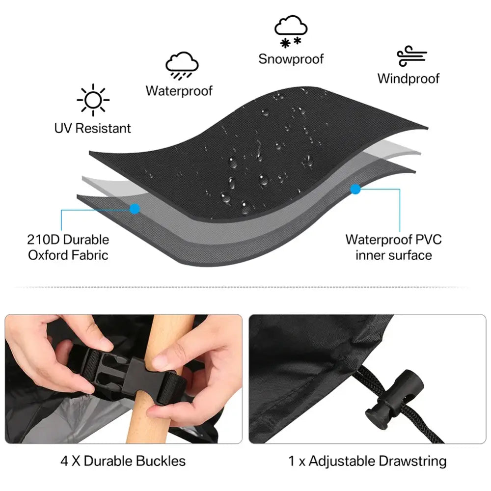 Outdoor Waterproof L-Shape Sofa Cover – Heavy-Duty Weather Protection (different sizes available) Habicare