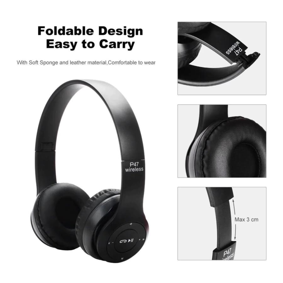 P47 Wireless Headphones with Mic 9eight5