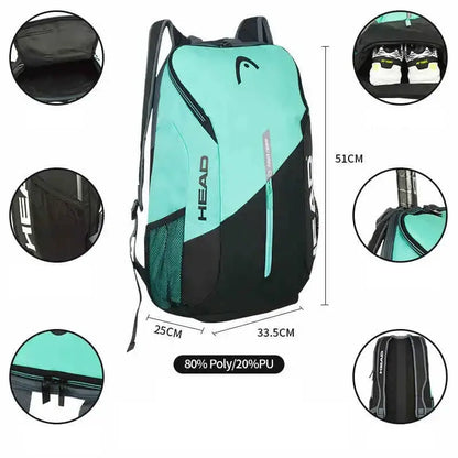 Padel Racket / Tennis Racket Backpack (5 colours available) Habicare