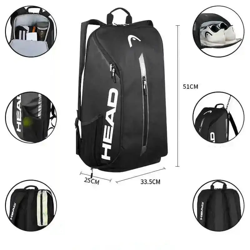 Padel Racket / Tennis Racket Backpack (5 colours available) Habicare