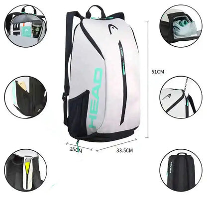 Padel Racket / Tennis Racket Backpack (5 colours available) Habicare