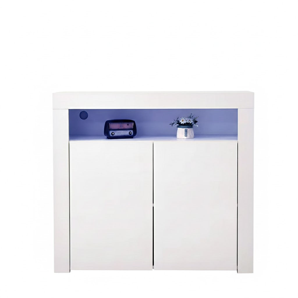 Panana' 2-door Side Cabinet with LED light (7colors) sue-e furniture