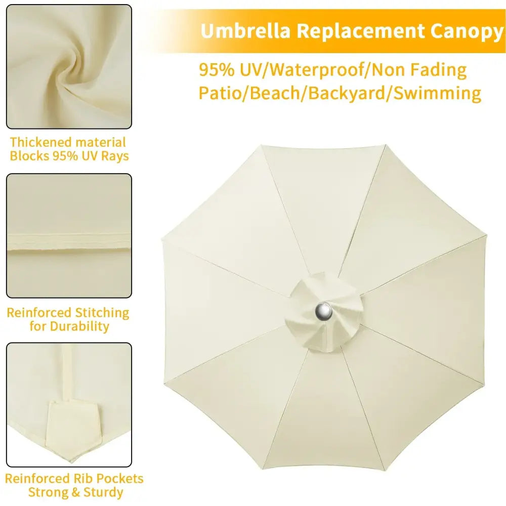 Parasol Replacement Cover – 6 or 8 Ribs (6 colours available) Habicare