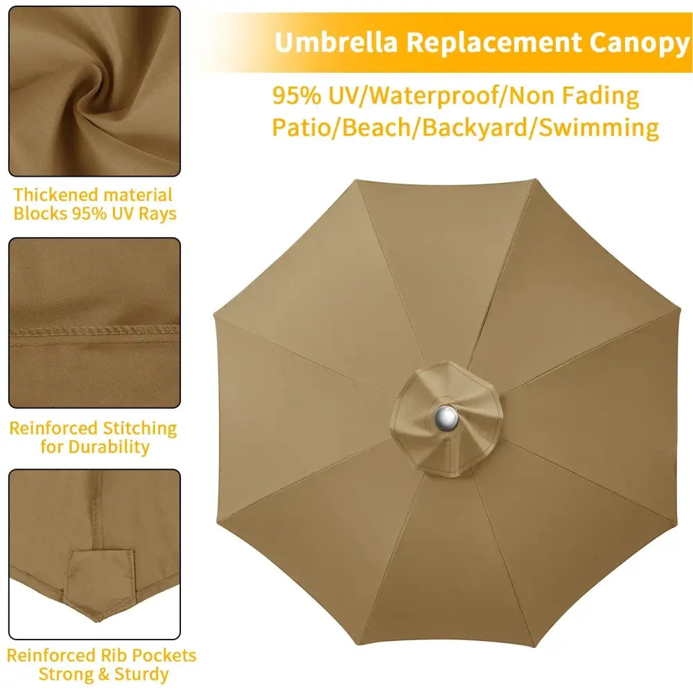 Parasol Replacement Cover – 6 or 8 Ribs (6 colours available) Habicare