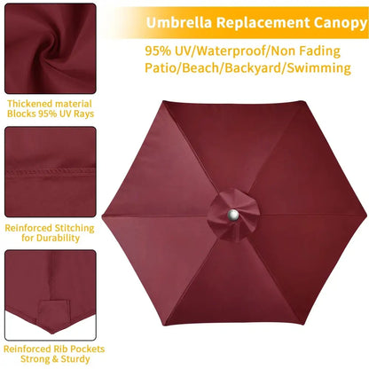 Parasol Replacement Cover – 6 or 8 Ribs (6 colours available) Habicare