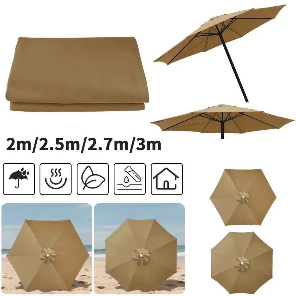 Parasol Replacement Cover – 6 or 8 Ribs (6 colours available) Habicare