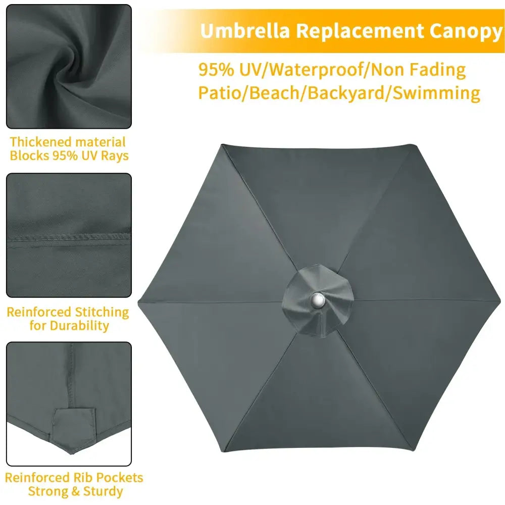 Parasol Replacement Cover – 6 or 8 Ribs (6 colours available) Habicare