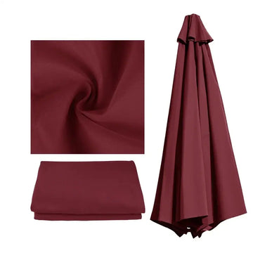 Habicare parasol replacement cover for 6 or 8 ribs in wine color, suitable for outdoor parasols, made of durable fabric.