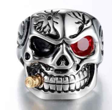 Custom Men's Stainless Steel Skull Ring - Buy 1 Get 1 FREE $00.00