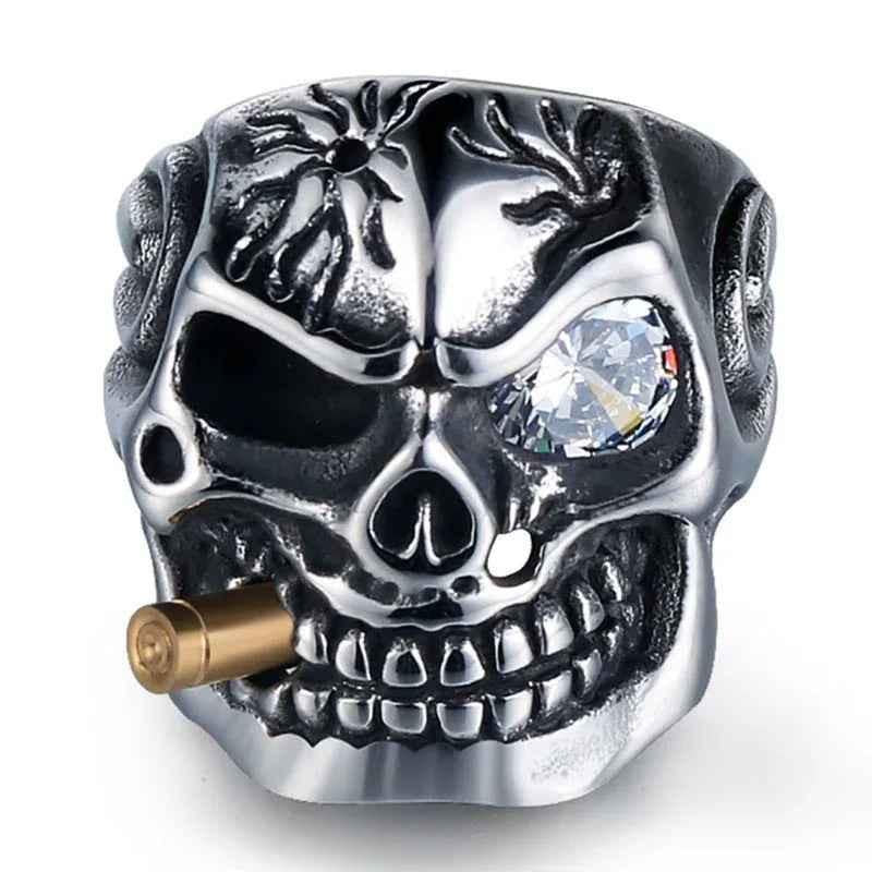 Custom Men's Stainless Steel Skull Ring - Buy 1 Get 1 FREE $00.00