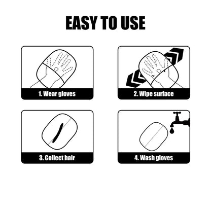 Pet Hair Removal Gloves – Reusable Double-Sided Habicare