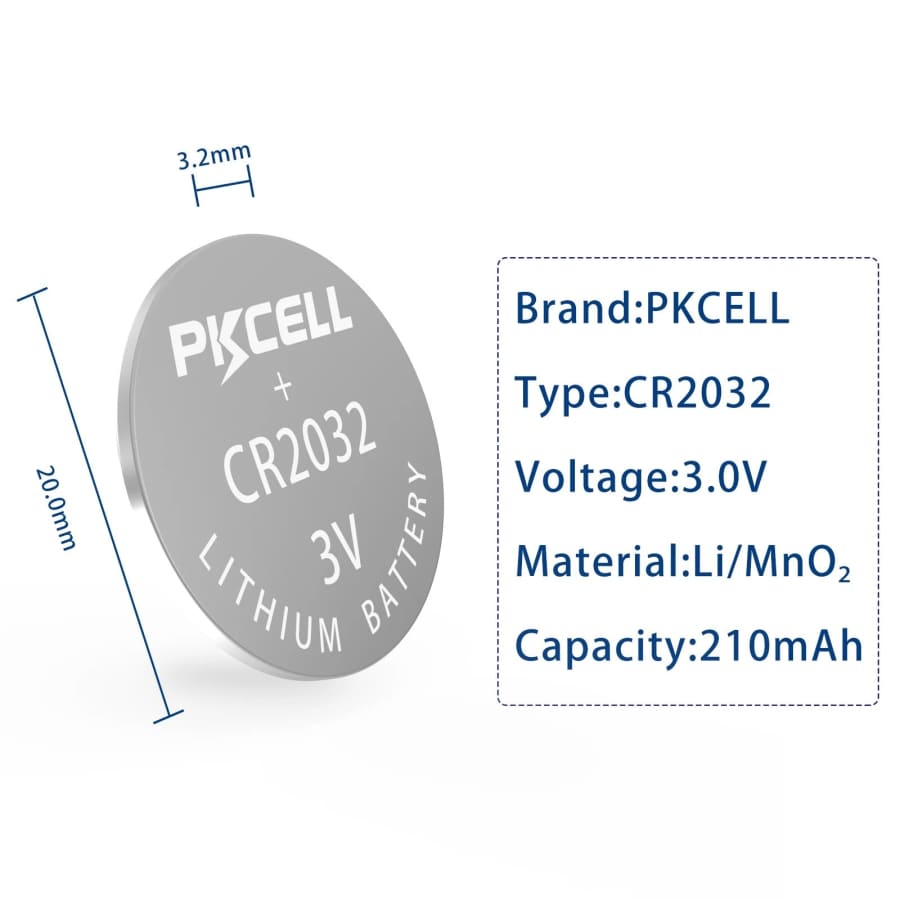 PKCell CR2032 Watch Batteries (5 Pack) That Watch Shop