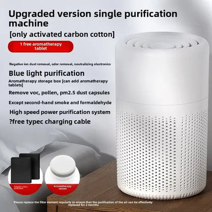 Portable Air Purifier – Blue Anion Deodorizer with Essential Oil Diffuser Habicare