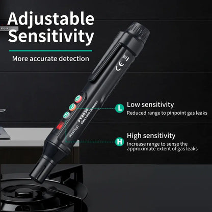 Portable Gas Leak Detector with Audible & Visual Alarm Habicare