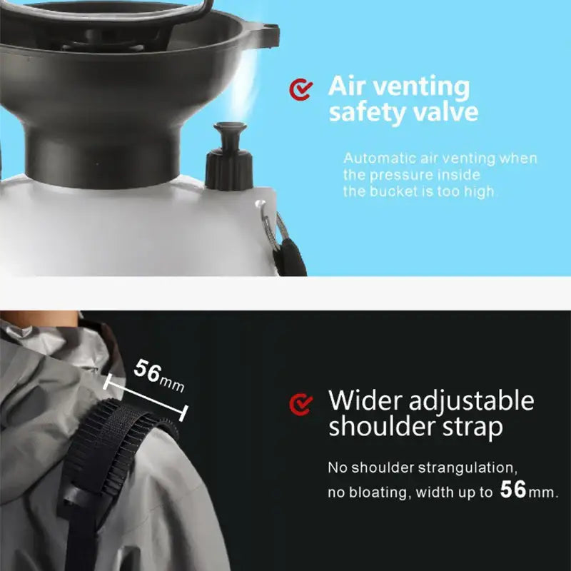Portable Outdoor Manual Camping Shower – 3/5/8L with Hose Habicare