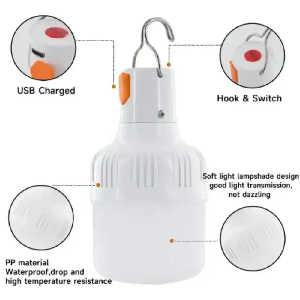 Portable Rechargeable Bulb – Hiking & Outdoor Use Habicare