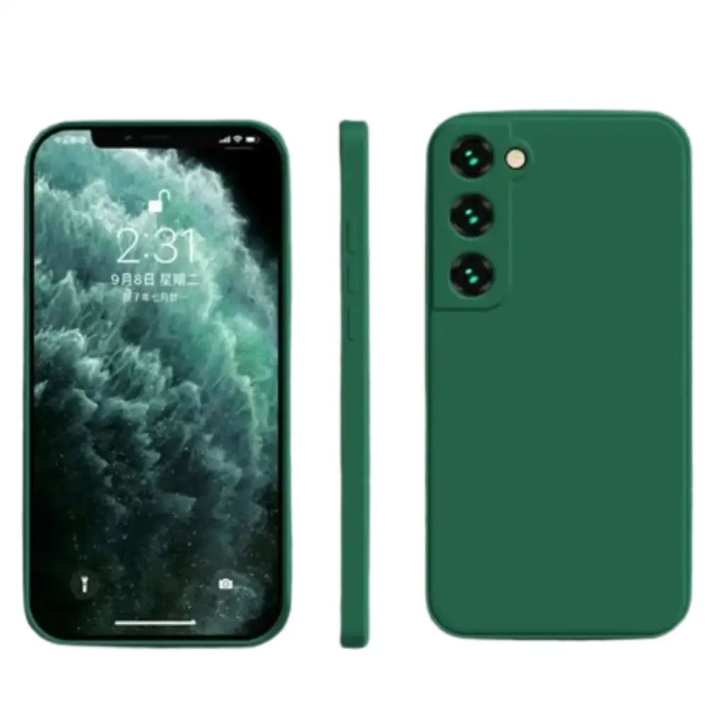 Premium Liquid Silicone Case for Samsung Galaxy A & S Series (Dark Green) Habicare