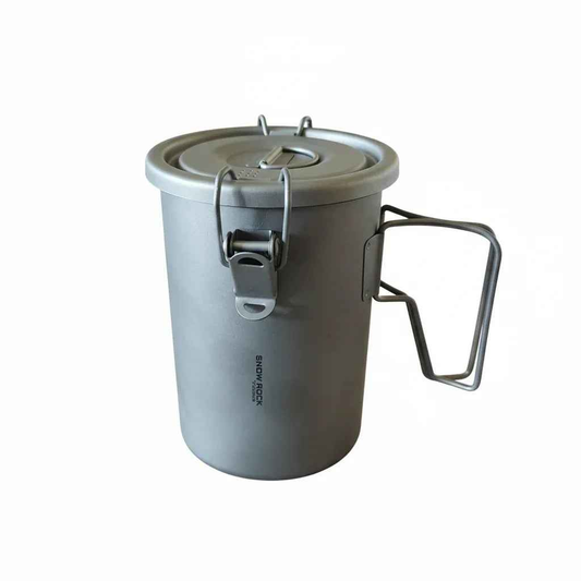 Snow Rock Titanium Couples Mountaineering Cook System - Ultralight Pure Titanium | Camping Cookware