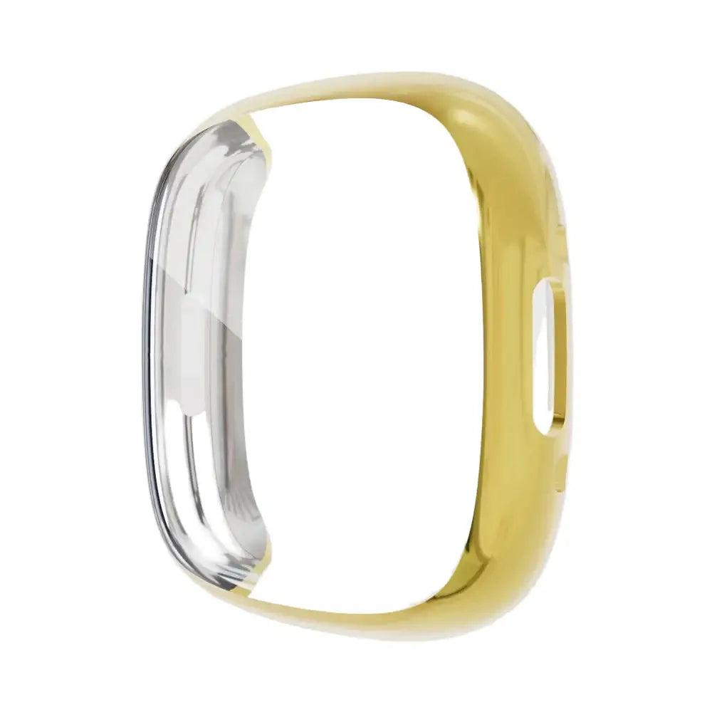 Habicare protective TWS case for Fitbit Sense 2 in gold, available in 9 colors, offers durable protection for your smartwatch.
