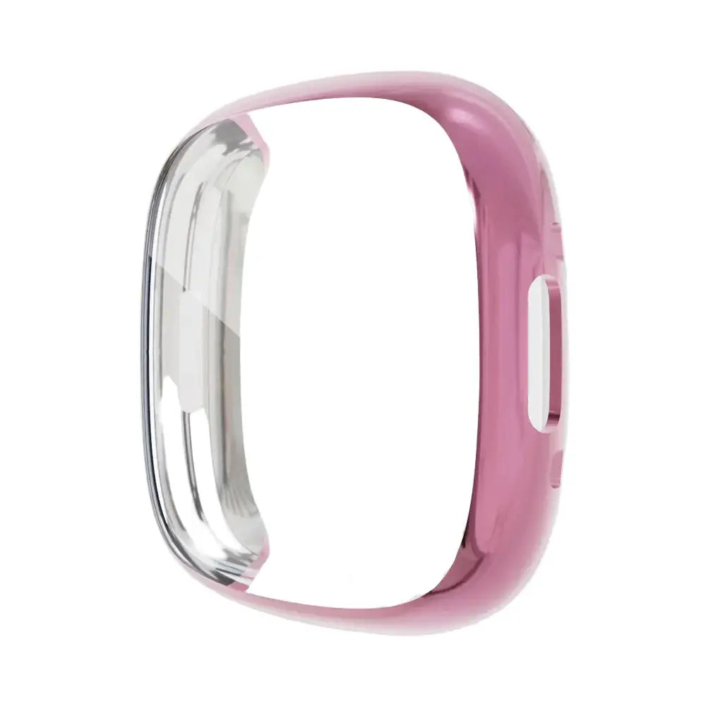Pink Habicare protective case for Fitbit Sense 2, TWS style, available in 9 vibrant colors, offers durable device protection.