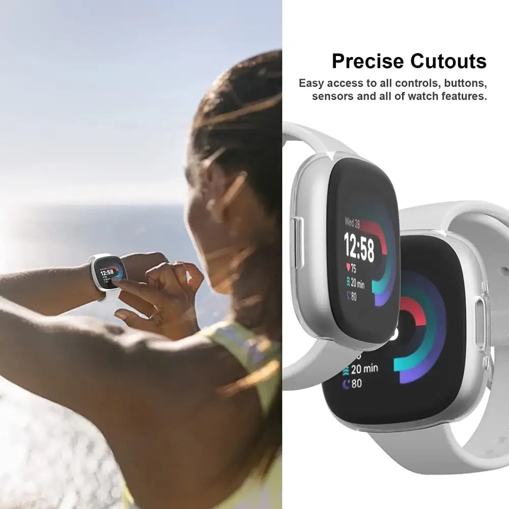 Habicare protective case for Fitbit Sense 2, available in 9 colors, designed for TWS protection and style.