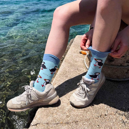 Save the Puffins Bamboo Socks