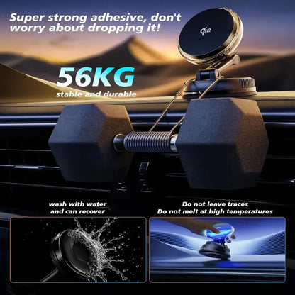 Qi2 15W Mag-Safe Car Mount Charger Habicare