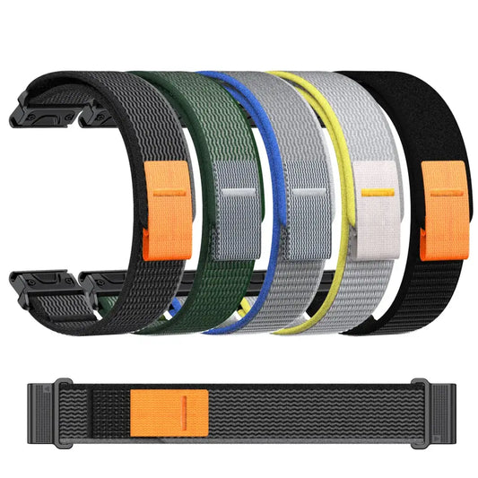 QuickFit Nylon Strap for the Garmin Instinct/Fenix Series (2 sizes & 6 colours available) Habicare