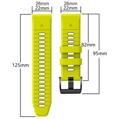 QuickFit Silicone Sports Strap for the Garmin (22mm/26mm) (wide compatibility & 22 colours) Habicare