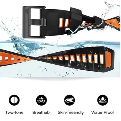 QuickFit Silicone Sports Strap for the Garmin (22mm/26mm) (wide compatibility & 22 colours) Habicare