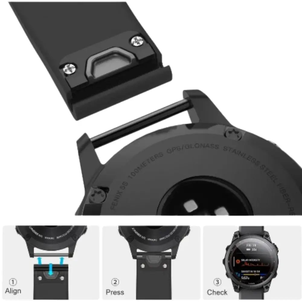QuickFit Silicone Strap for the Garmin Approach S62 (available in 12 colours) Habicare