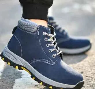 Lightweight Breathable Steel Toe Safety Work Shoes - Men's Protective Footwear
