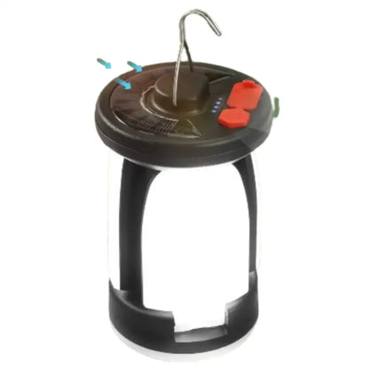 Habicare Rechargeable Folding LED Camping Lantern with SS handle, compact and portable for outdoor camping and emergency use