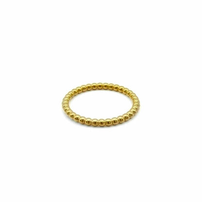 Stainless Steel Bead Stacking Ring - Gold.