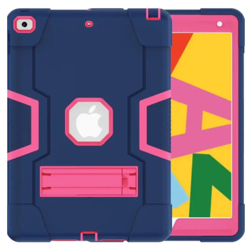 Rugged Case for iPad Series (Navy & Rose Red) Habicare