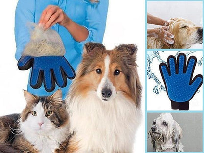 2 Pairs Pet Grooming Glove Brush Loose Hair Remover Fur Massage Removal Dog Cat dealonline.co.nz