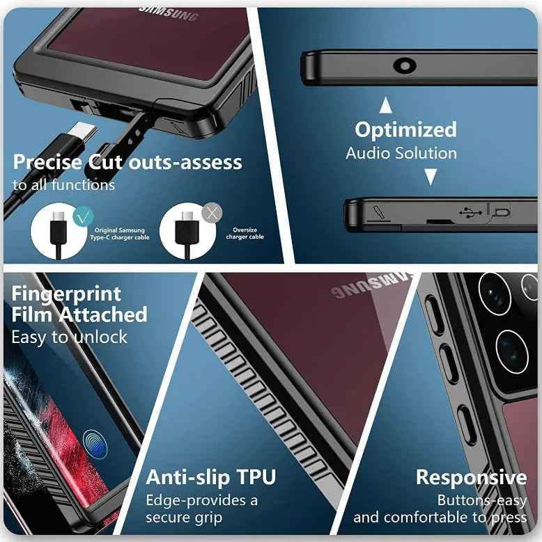 Redpepper Waterproof Case for Samsung S24 Ultra | Full Protection