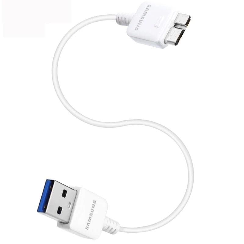 White Type A charger cable for Samsung phones and tablets by 9eight5, showing the cable and connector on a neutral background.
