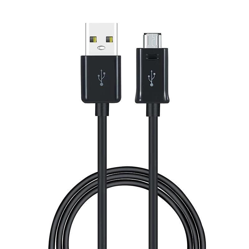 Black 1-meter Type B Micro USB charger and data transfer cable from 9eight5 for Samsung phones and tablets.