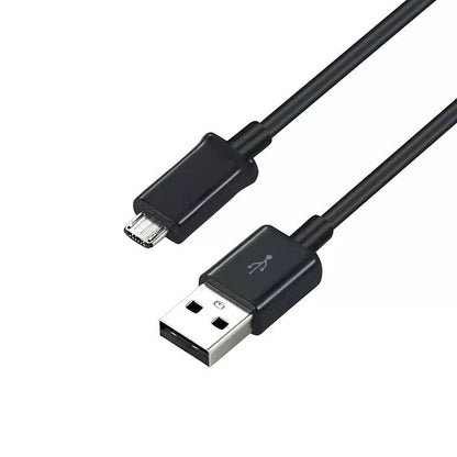 Black 1m Micro USB charger and data transfer cable for phones and tablets, compatible with Samsung devices by 9eight5.