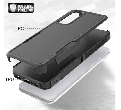 Samsung Galaxy A05 Dual Layer Armor Hard Case – Black