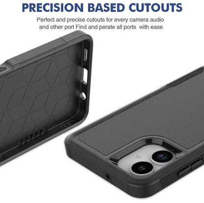 Samsung Galaxy A06 4G Dual Layer Armor Hard Case – Black