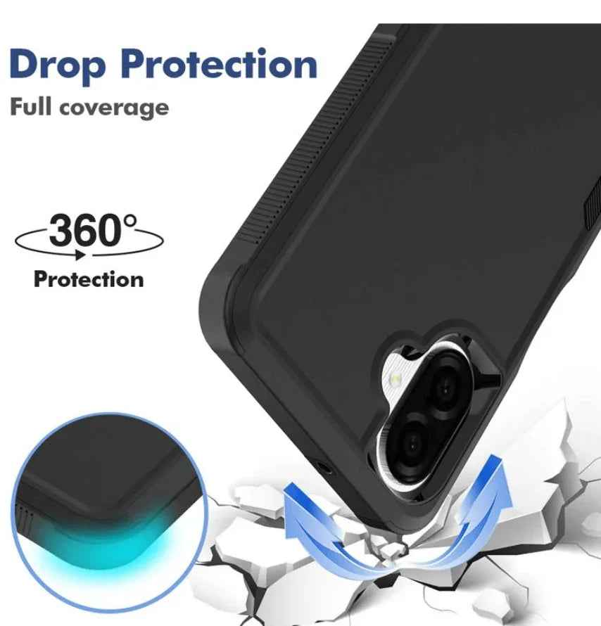 Samsung Galaxy A07 Dual Layer Armor Hard Case – Black