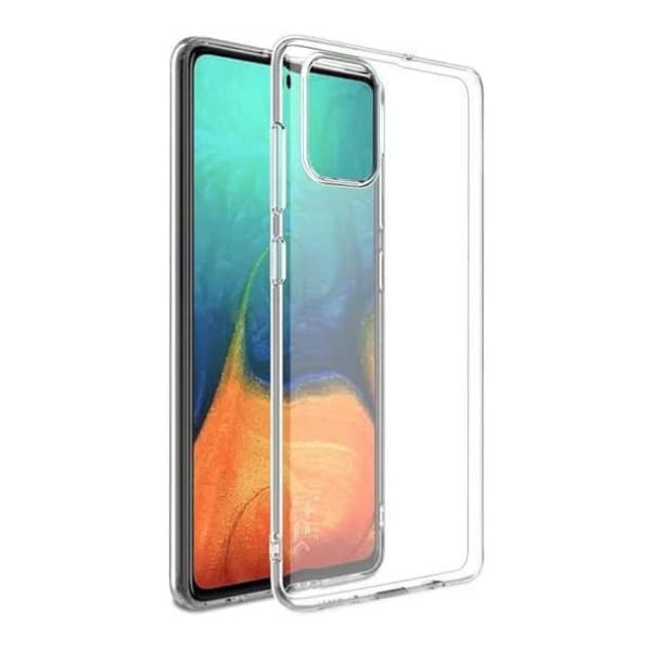 Clear 9eight5 phone case for Samsung Galaxy A71 4G with durable protective design and precise cutouts for easy access.